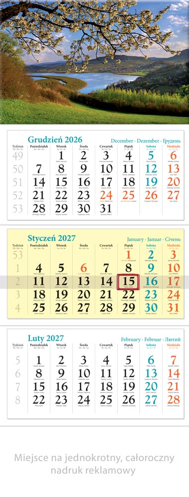 Kalendarz trójdzielny KT03 Pogórze Lucrum