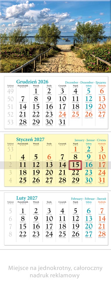 Kalendarz trójdzielny KT05 Zatoka Lucrum
