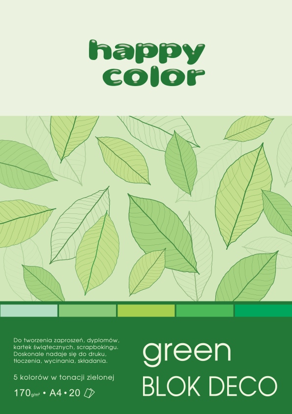 Blok Deco Green A4 170g/m2 (20ark) Happy Color 5kol Staedtler HA 3817 2030-052