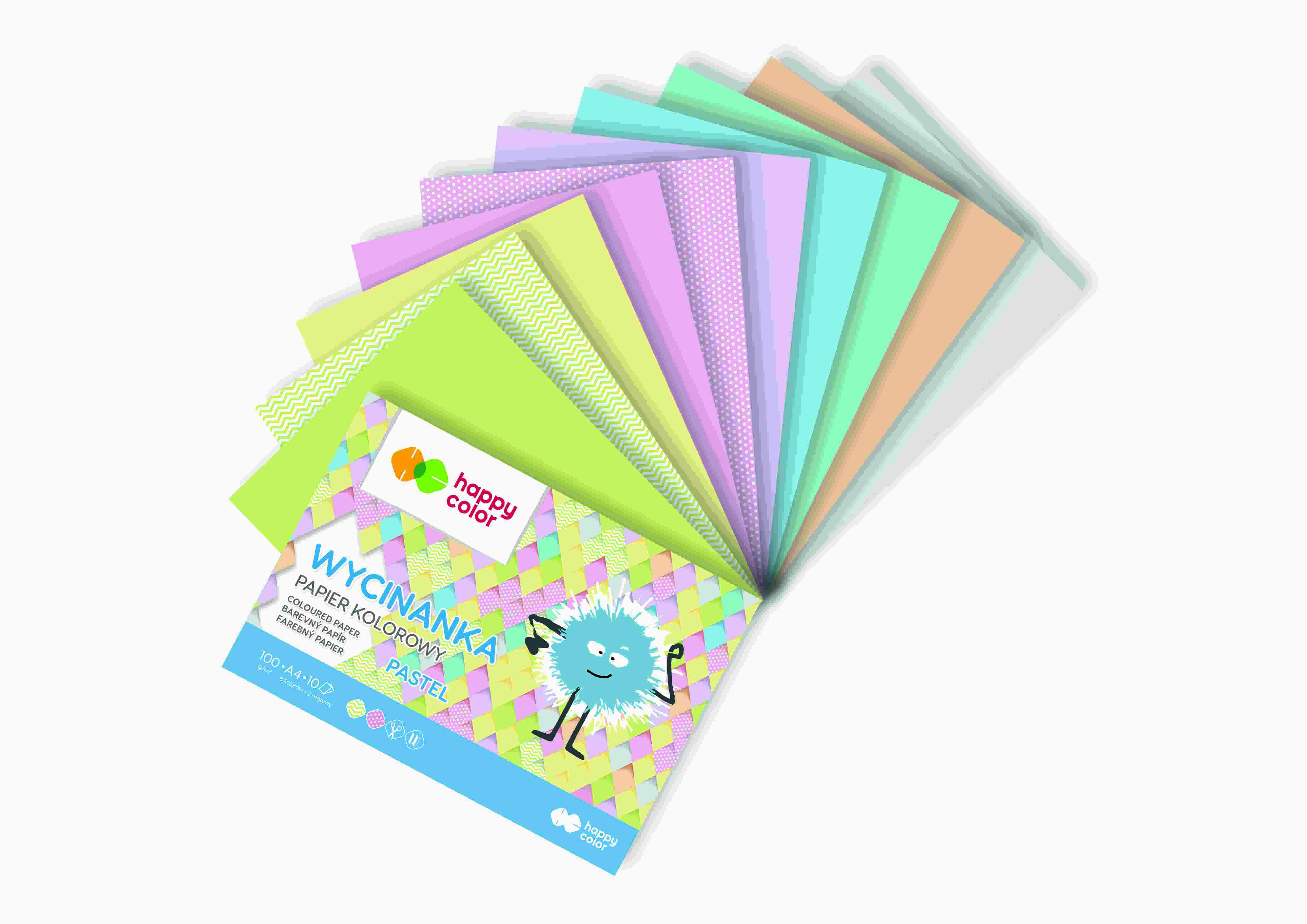 Blok Wycinanka A5/10 pastel 100g Happy Color HA 3710 1520-PA10