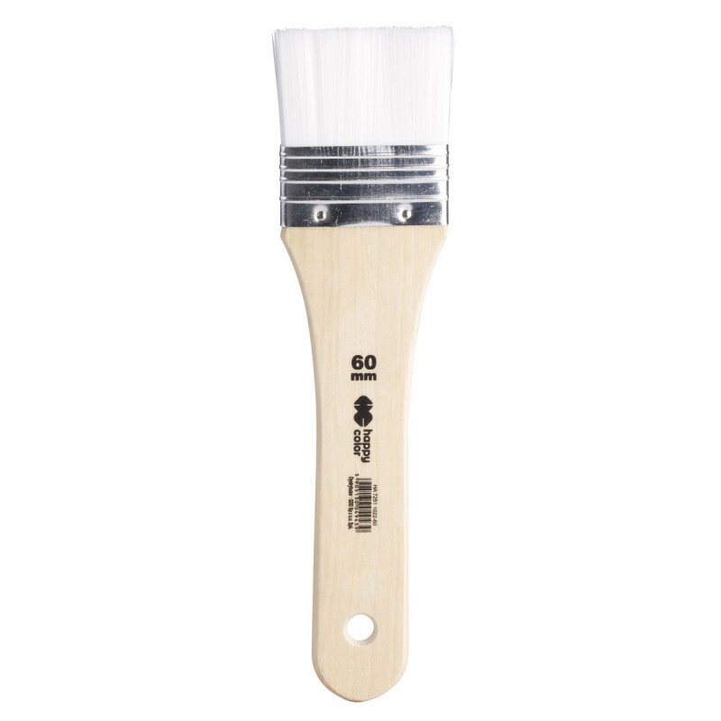 Pędzel hobby biały nylon, płaski 60mm Happy Color HA 7251 1022-60