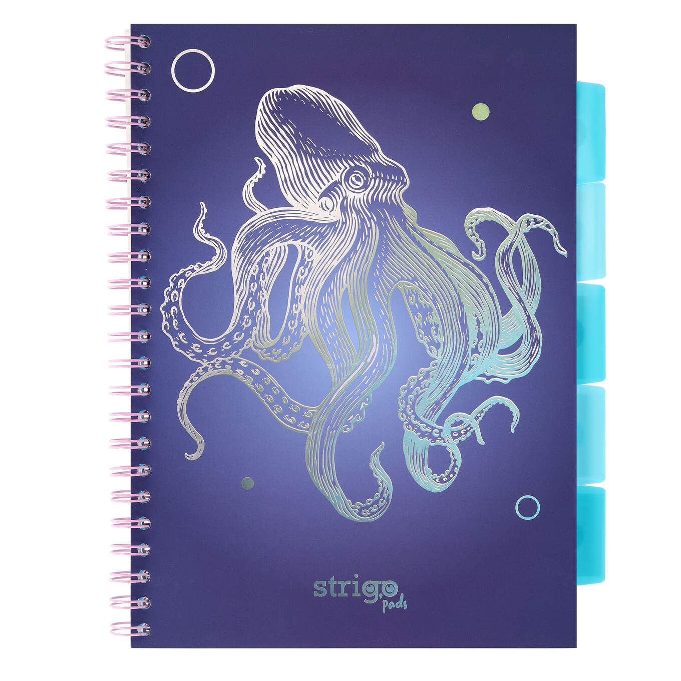 Kołozeszyt A4/100k. kr Project Book Ośmiornica granatowy 80g Strigo PADS048 WPC