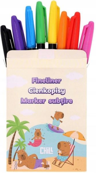 Cienkopisy Strigo z serii Kapibara 8szt SSC505 WPC