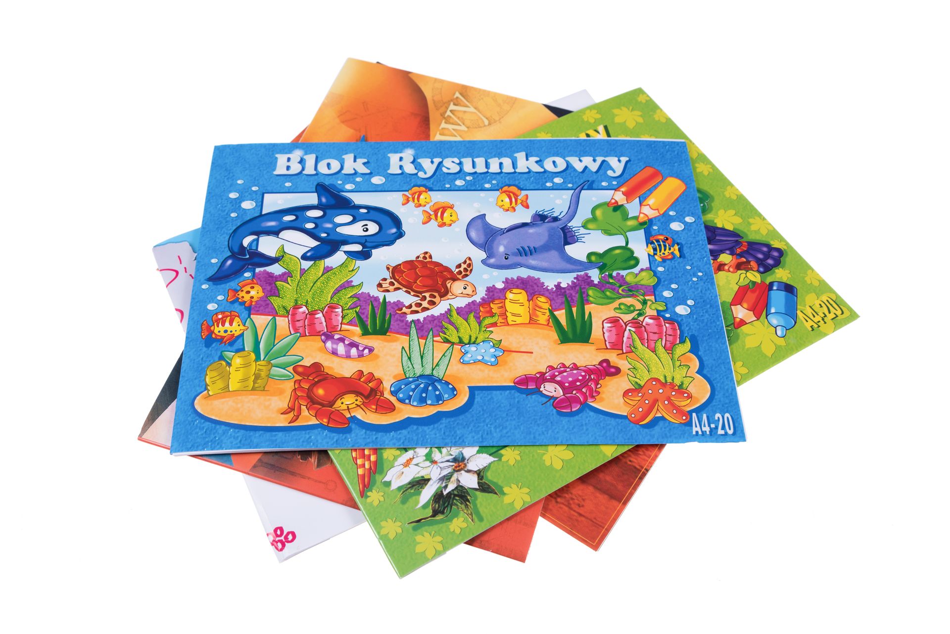 Blok rysunkowy A4 20k. biały Kreska