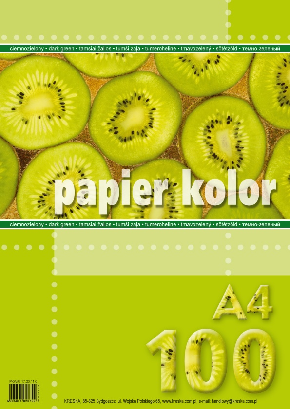 Papier ksero A4 80g 100ark. ciemny zielony Kreska