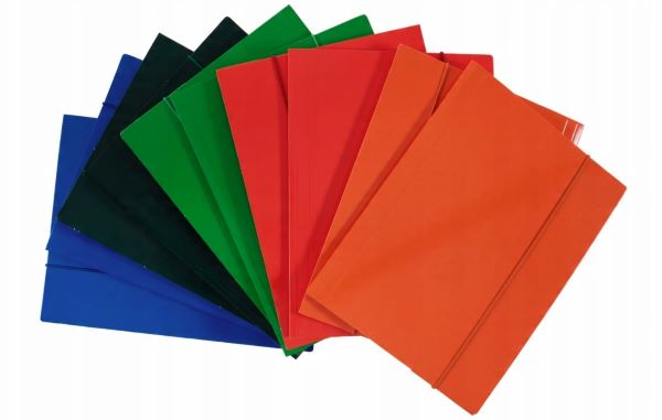 Teczka z gumka A4 szk. foliowana Kreska JKF