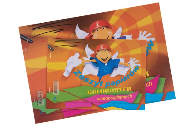 Zeszyt papierów kolorowych samoprzylepnych A5/8k. Kreska
