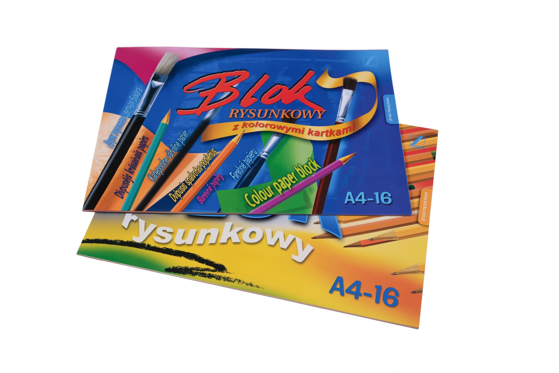 Blok rysunkowy A4 16k. kolorowy Kreska