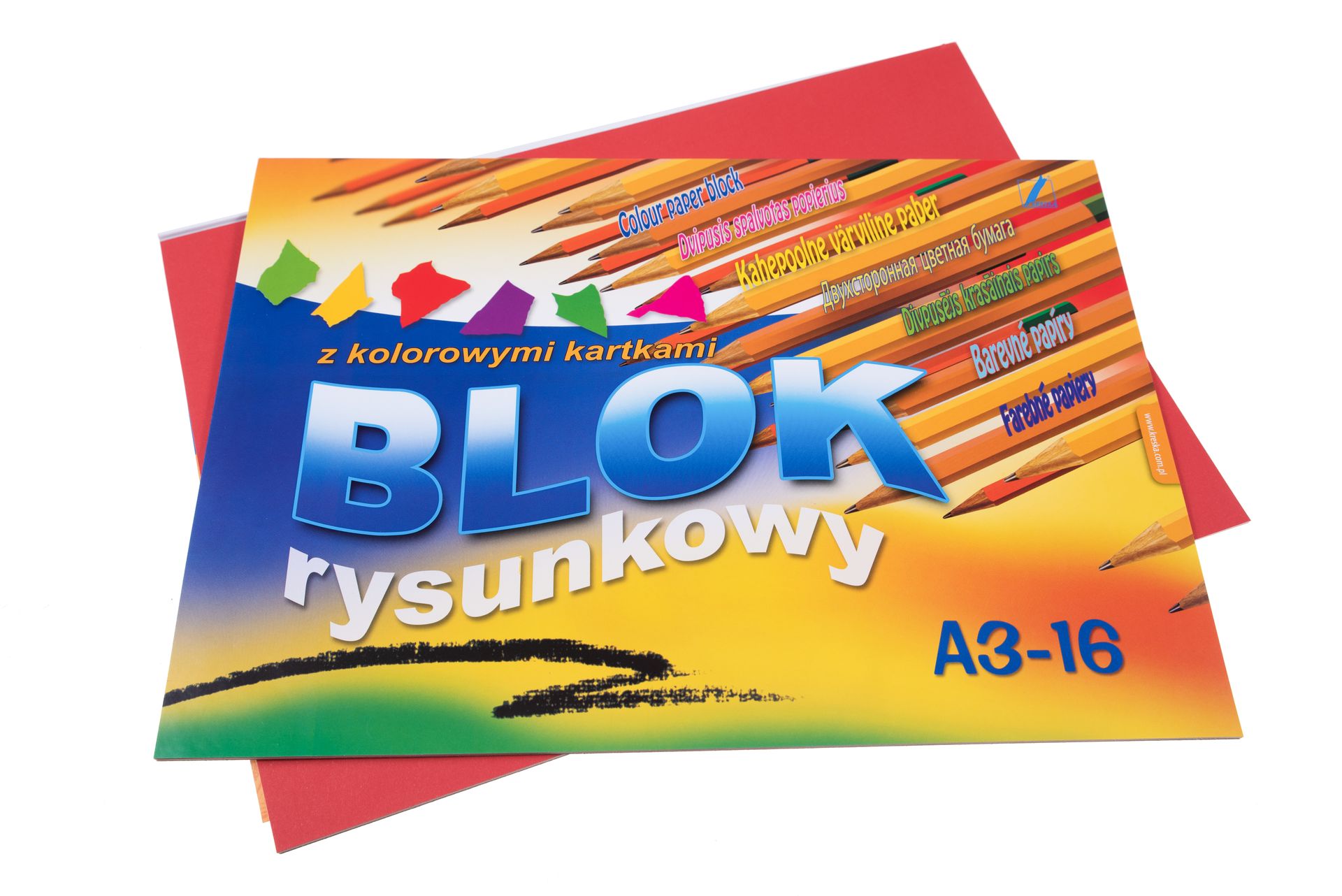 Blok rysunkowy A3 16k. kolorowy Kreska