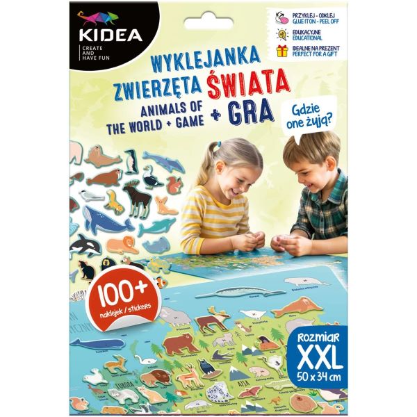 Gdzie one żyją? Zwierzęta Świata + gra Kidea GZZSKA Derform