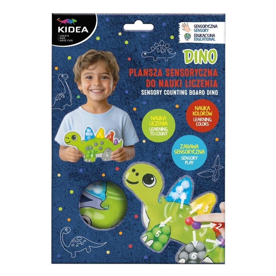 Plansza sensoryczna do nauki liczenia Dino Kidea PLSNLDKA Derform