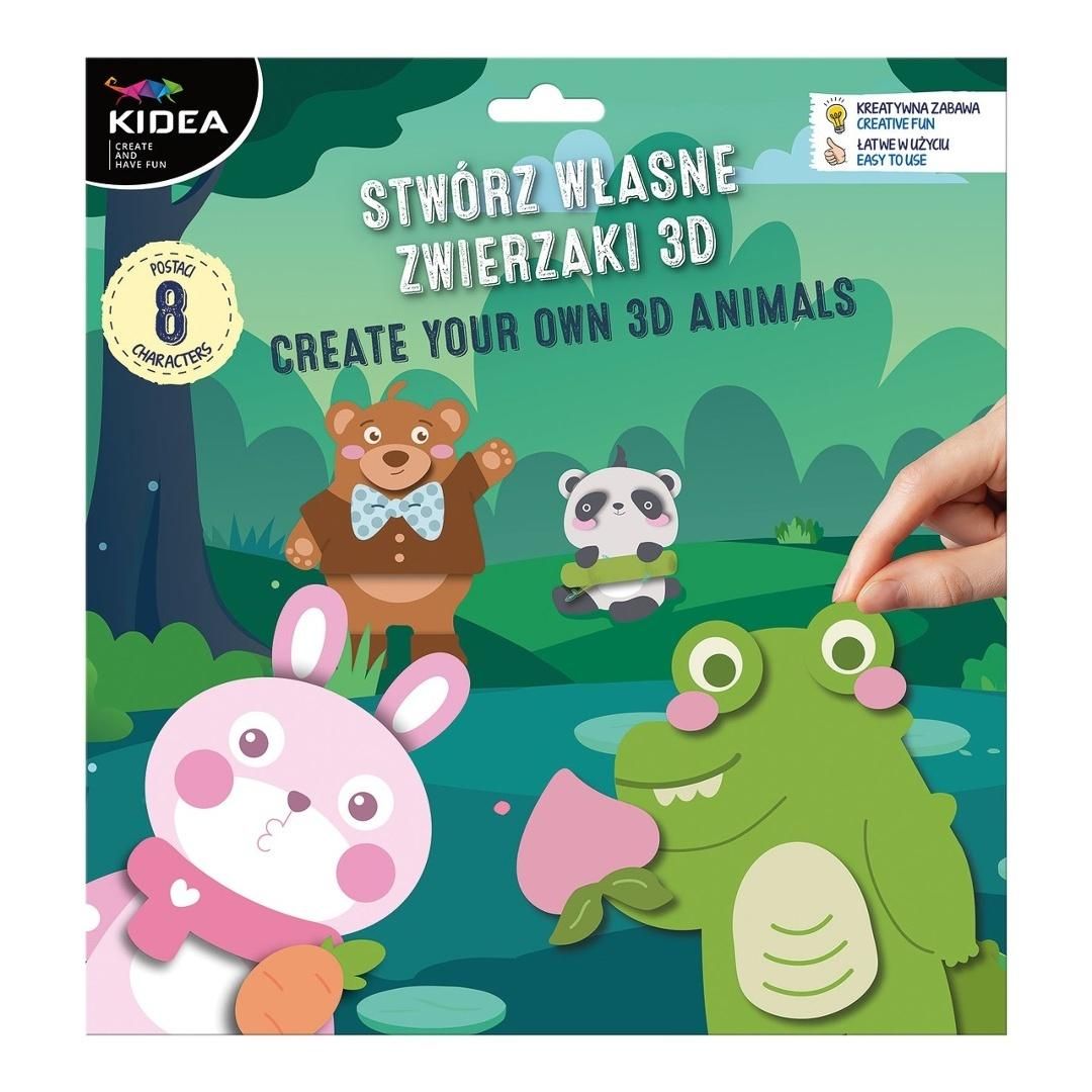 Stwórz własne zwierzaki 3D 8 wzorów Kidea SWZ8KA Derform