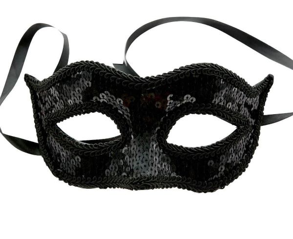 Maska cekinowa czarna YH-MCCZ GoDan