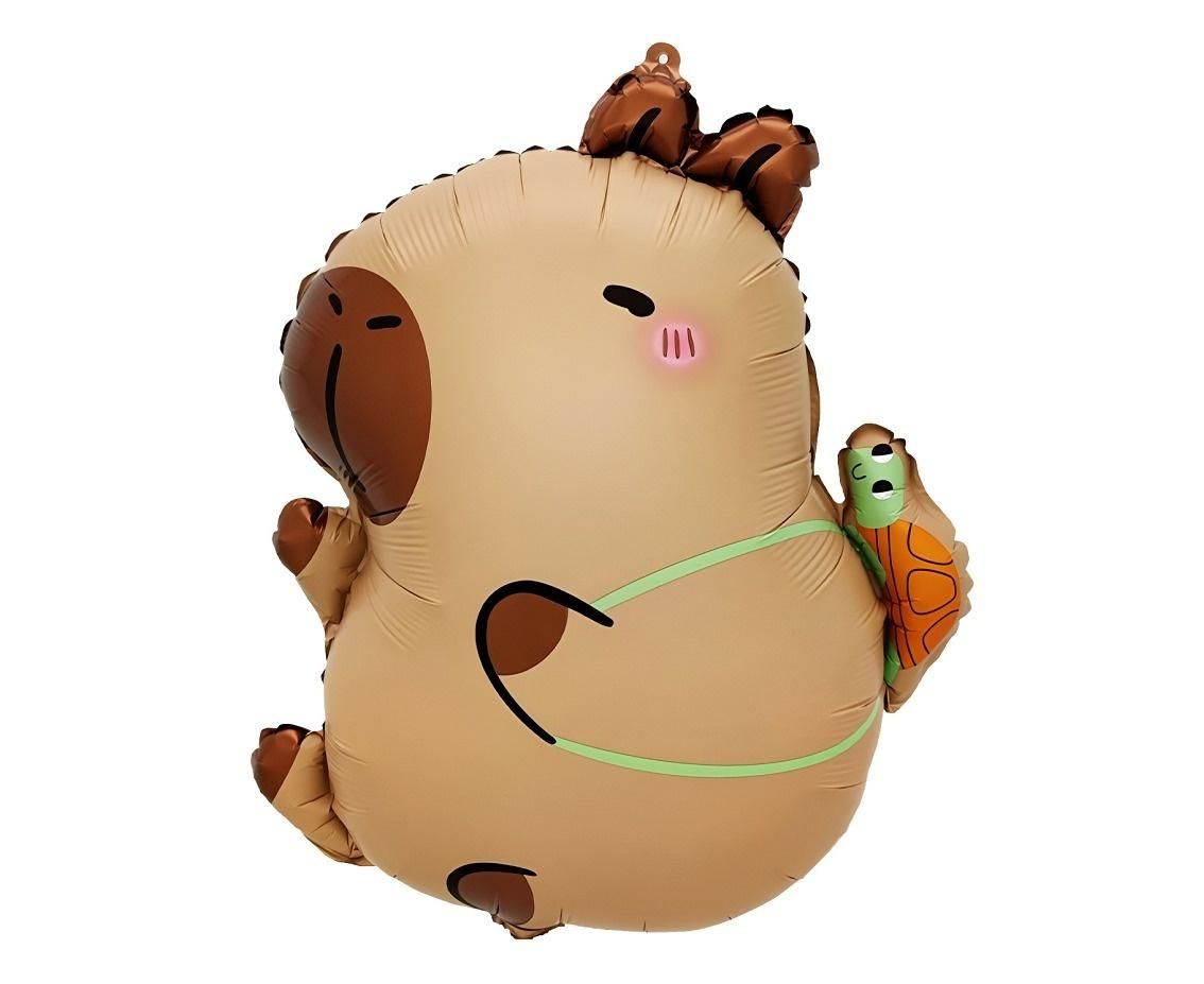 Balon foliowy Kapibara z żółwikiem 44x38cm FG-KAF2 GoDan