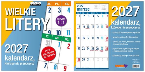Kalendarz Classic Q Wielkie Litery Passion Cards