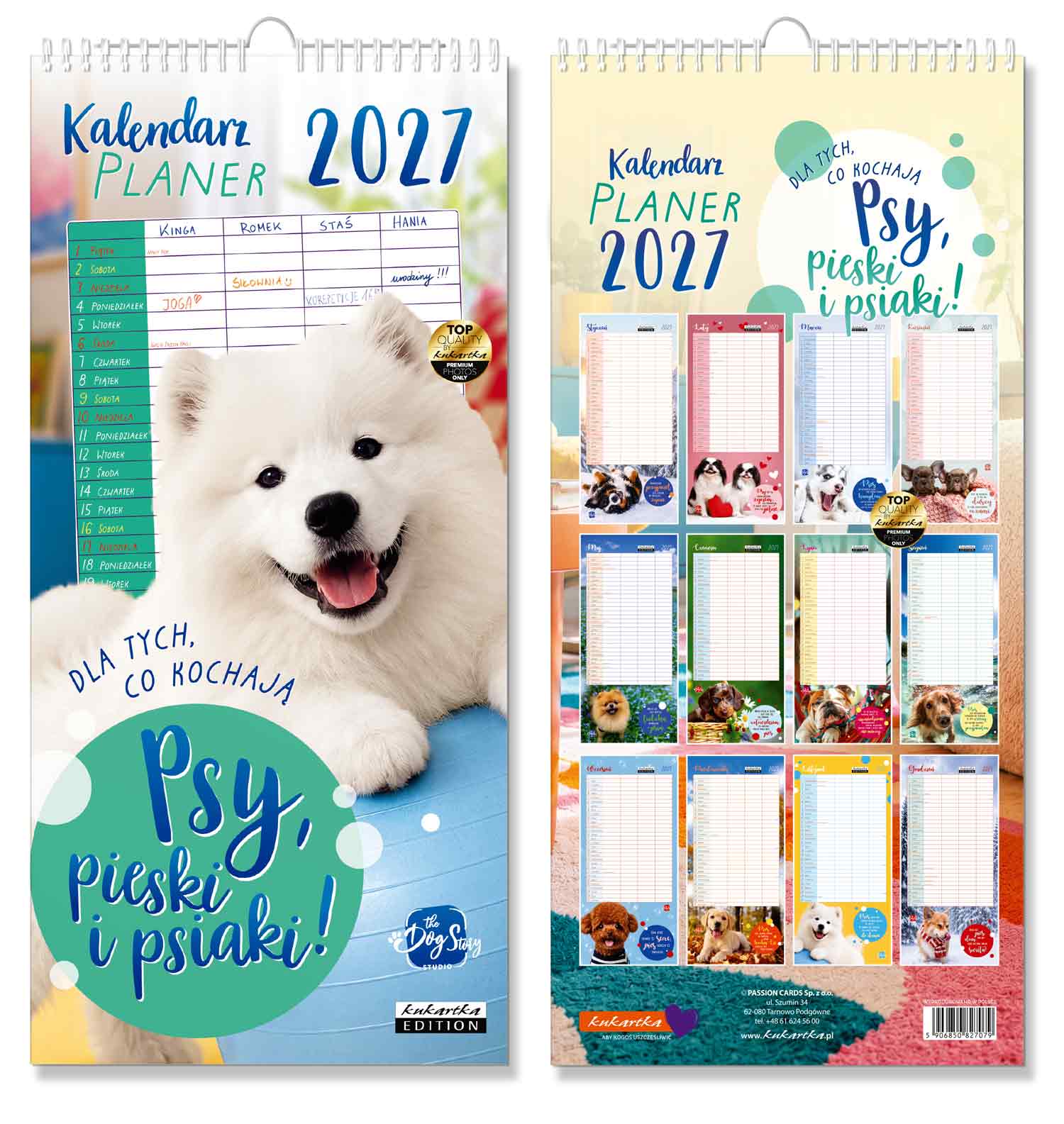Kalendarz Planer Psy Passion Cards