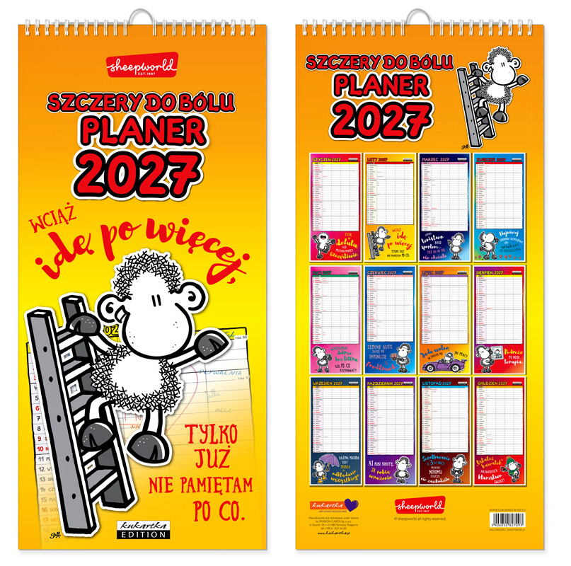 Kalendarz Planer Sheepworld Szczery Passion Cards