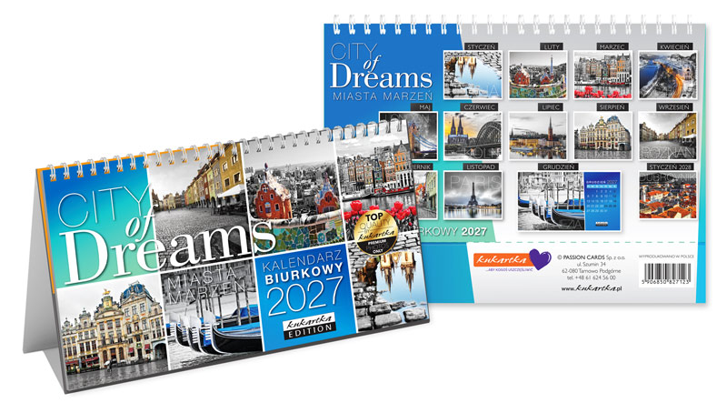 Kalendarz biurkowy City of Dreams Passion Cards