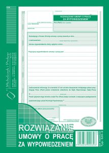 Rozwiązanie umowy o prace za wypowiedzeniem MiP 520-3 A5