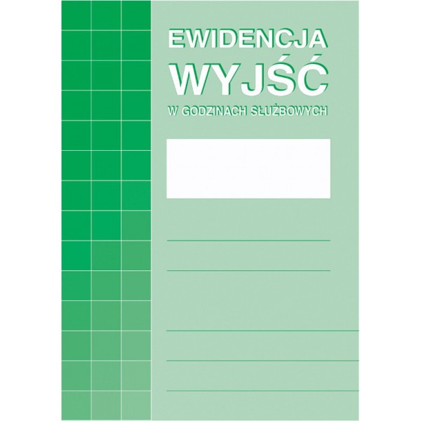 Ewidencja wyjść w godzinach służbowych MiP 574-1 A4