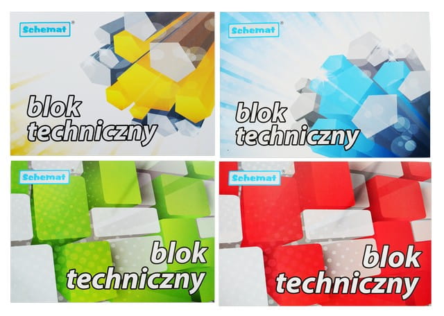 Blok tech. A4/10 biały  SCHEMAT
