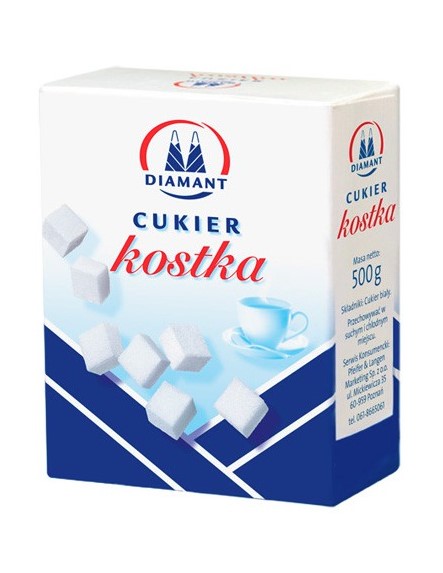 Cukier biały w kostkach 0,5kg