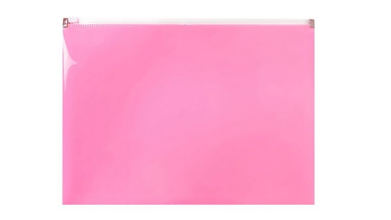Teczka na suwak A4/PP pastel różowy TSP-A4-01 Biurfol
