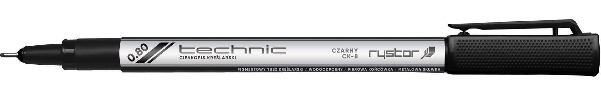 Cienkopis kreślarski Rystor Technic 0,8mm czarny