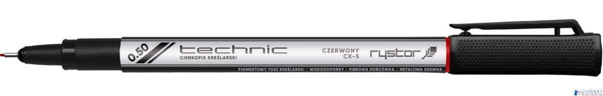 Cienkopis kreślarski Rystor Technic 0,5mm czerwony