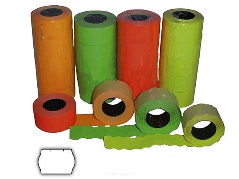 Taśma do metkownicy (5) dwurzędowa fala (26x16) fluor pomarańczowa (METO) Kal-Pack