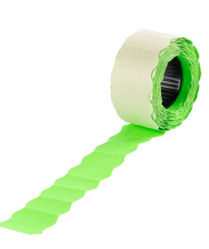 Taśma do metkownicy (5) dwurzędowa fala (26x16) fluor zielona (METO) Kal-Pack