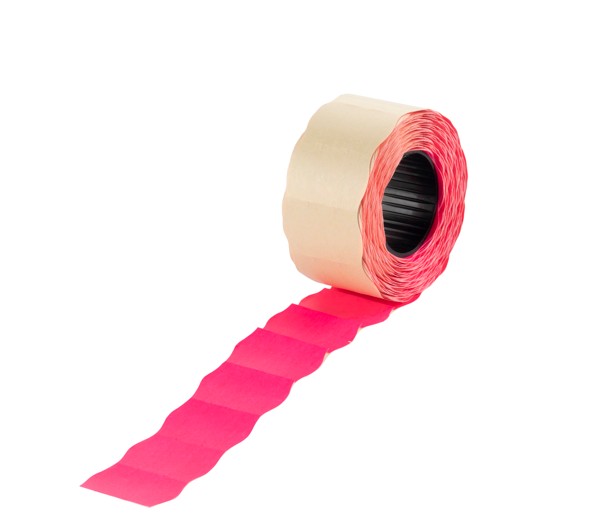 Taśma do metkownicy (5) dwurzędowa fala (26x16) fluor czerwona (METO) Kal-Pack