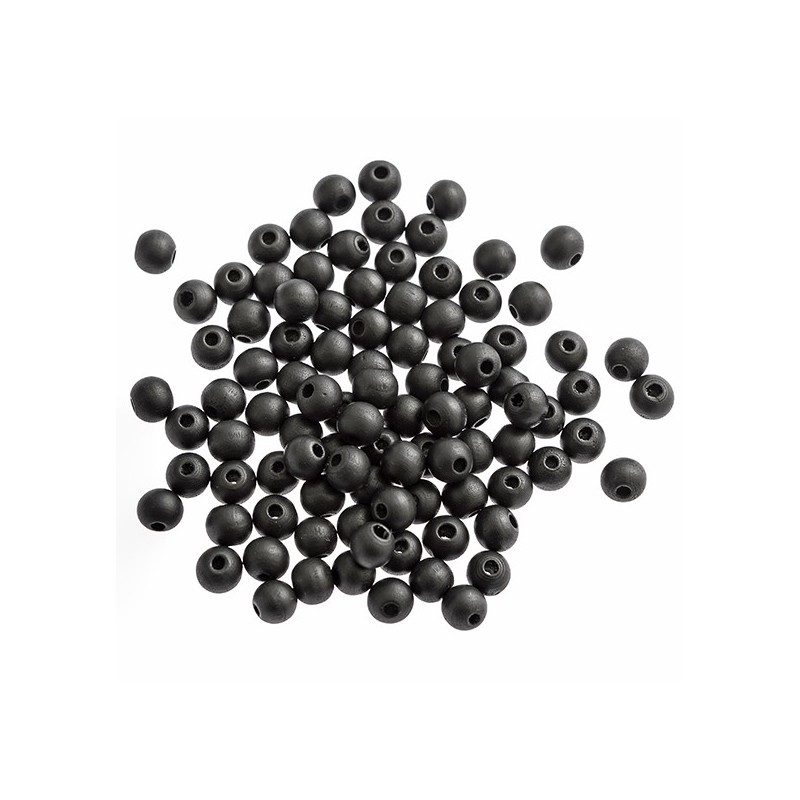 Koraliki drewniane 10mm matowa czerń  GRKO-148 Dalprint