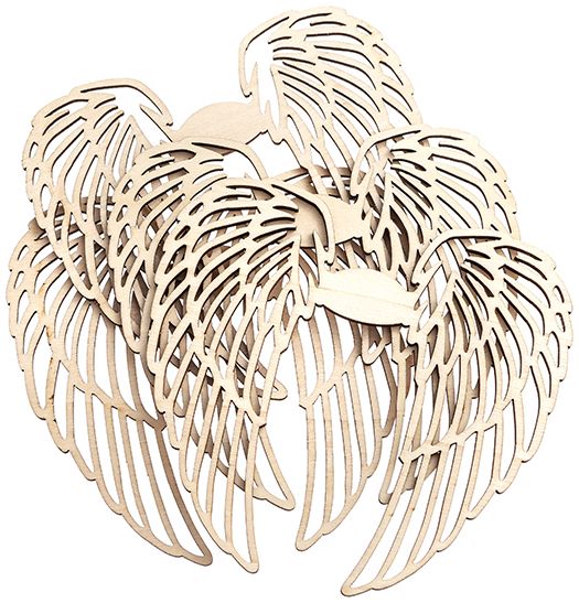 Kształty z drewna skrzydła 14x13cm 4szt DPDN-220 Dalprint