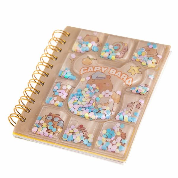 Notesik na spiralce z wodą i konfetti 10,7x8,5cm 52k DPCA-034 Dalprint