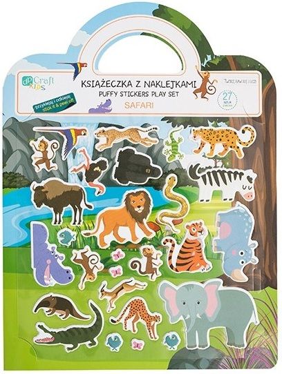 Książeczka z naklejkami wielokrotnego użytku - Safari KSPI-439 Dalprint