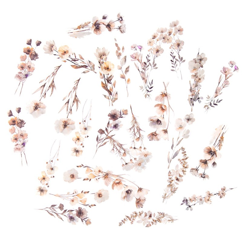 Naklejki PET - Kwiaty (30szt) - Beige Mist DPNK-265 Dalprint