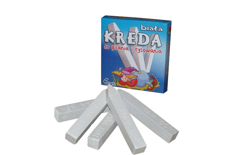 Kreda szkolna MarBor B2 6szt. biała