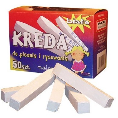 Kreda szkolna MarBor B4/50szt. biała