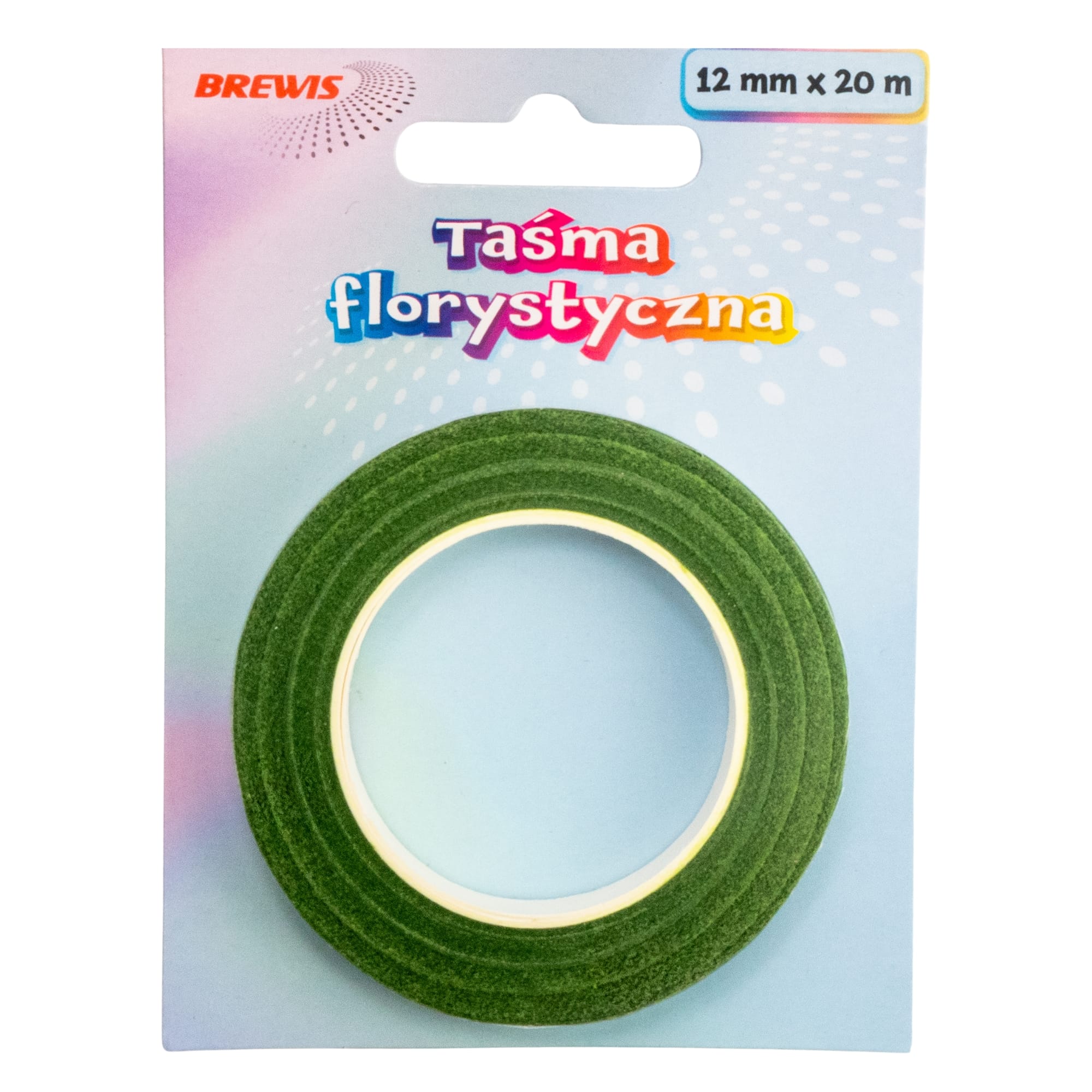 Taśma florystyczna zielona 12mmx20m TF4 Brewis