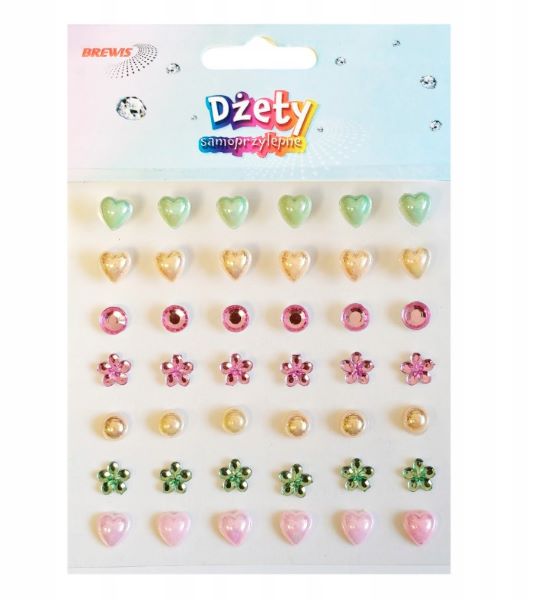 Dżety samoprzylepne DS106 kwiatki,serca Brewis