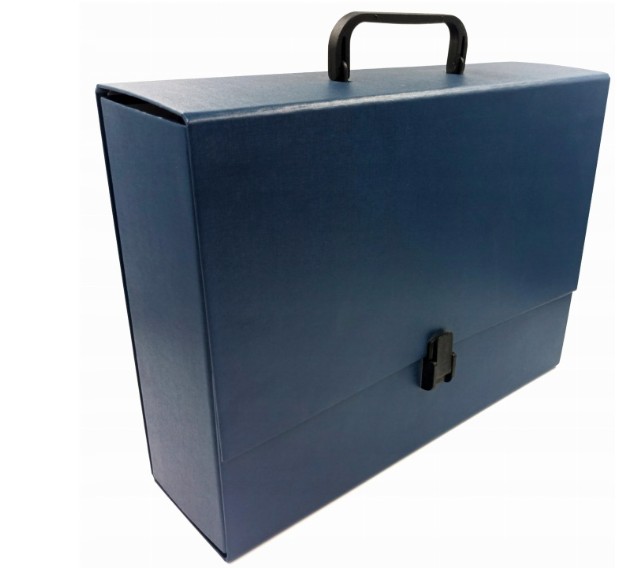 Teczka z rączka Delfin Maxi 10 cm granatowa