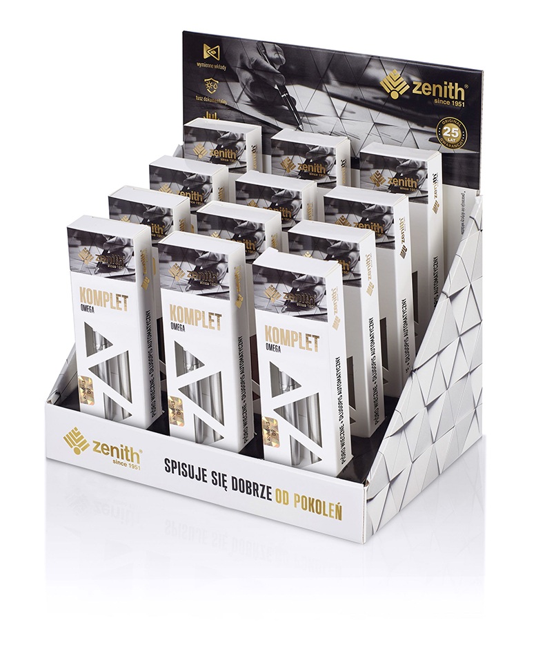 Komplet Zenith 60-pióro wieczne+długopis srebrne