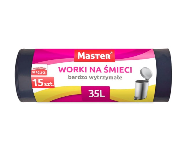 Worki na śmieci 35l (15szt) Master czarne S-020 IKA