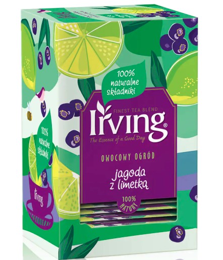 Herbata Irving Owocowa - Jagoda z Limetką 20k