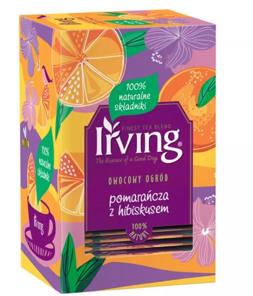 Herbata Irving Owocowa Hibiskus z Pomarańczą 20k