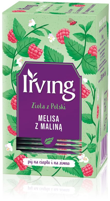 Herbata Irving ziołowa melisa z maliną 20tb