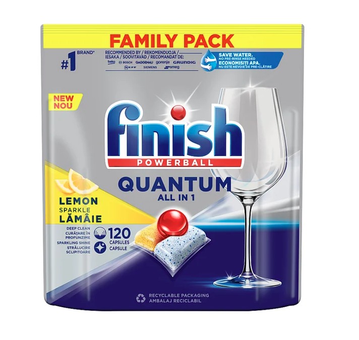 Kapsułki do zmywarki Finish Quantum All-in-1 120 szt. Lemon