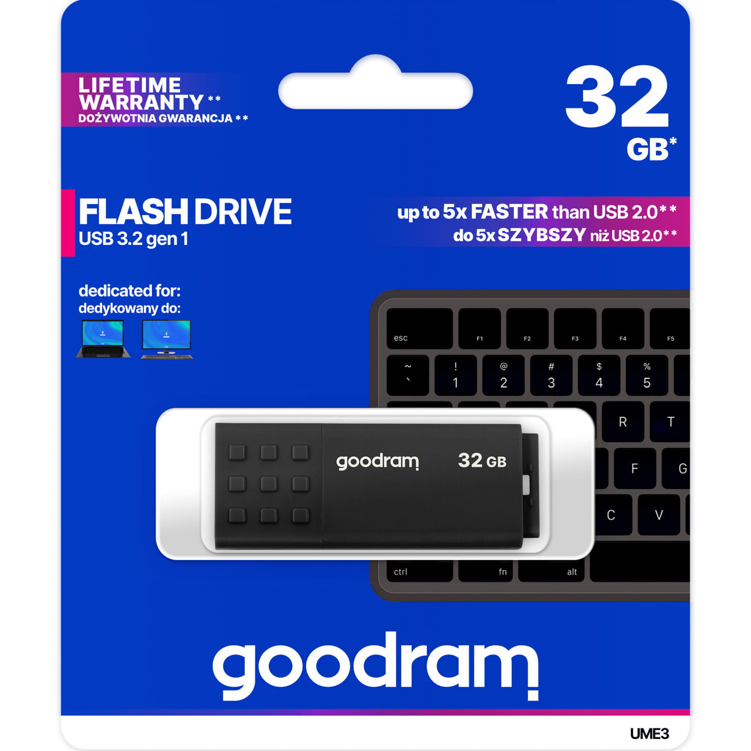 Pamięć USB 3,0 32GB Goodram UME3 UME3-0320K0R11 (Pendrive)