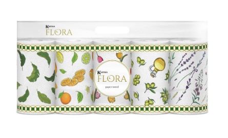 Ręcznik papierowy Kartika Flora (5) 70 arkuszy 3w